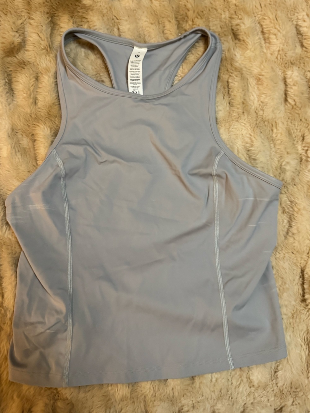 lululemon athletica Light Gray Racerback Tank Top